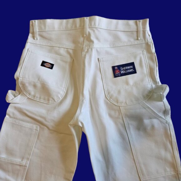 Sherwin Williams by Dickies Carpenter/Painter Pants Solid White Size 30x30 - Picture 4 of 7
